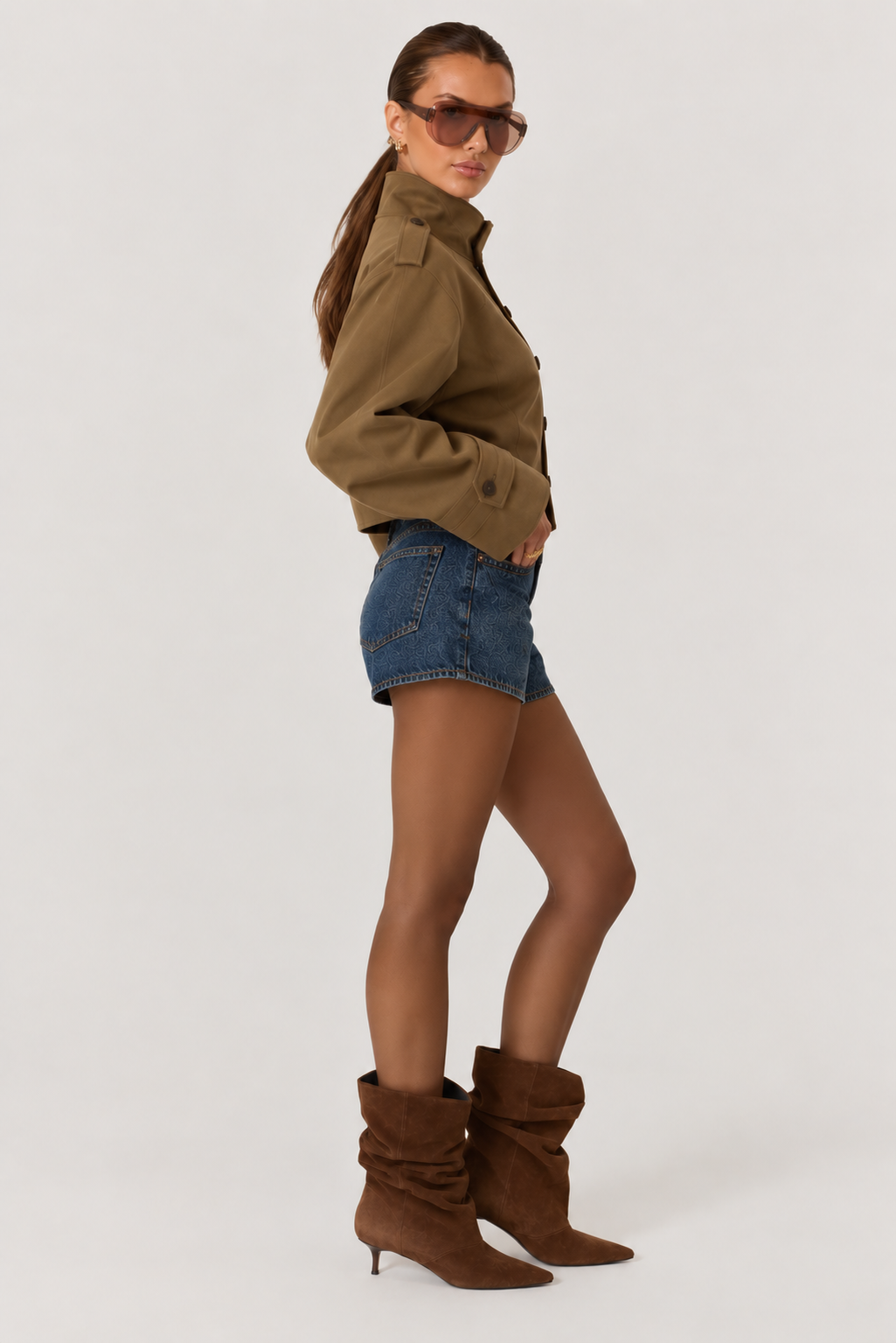 HYPEACH Denim Bootie Shorts Dark Wash - Eco-Certified