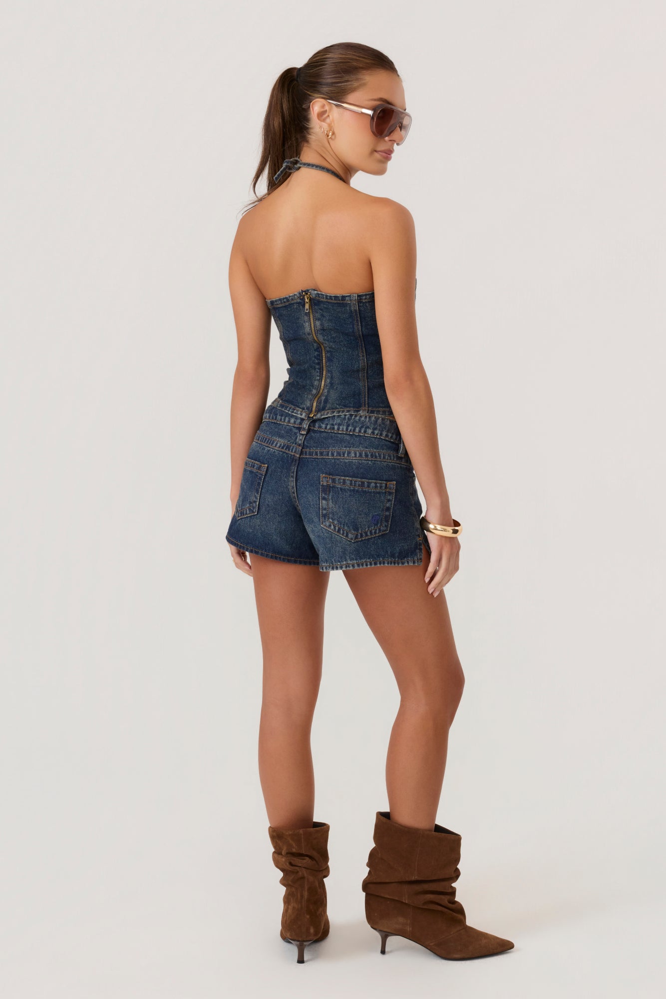 HYPEACH Denim Bootie Shorts Dark Wash - Eco-Certified