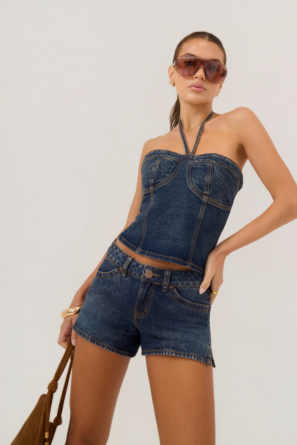 HYPEACH Denim Bootie Shorts Dark Wash - Eco-Certified