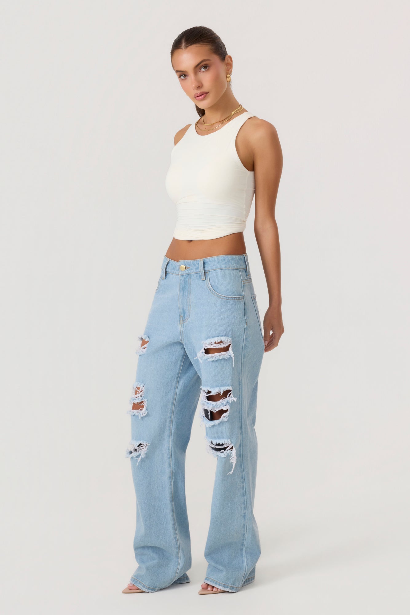 HYPEACH Distressed Light Wash Denim Eco-Certified