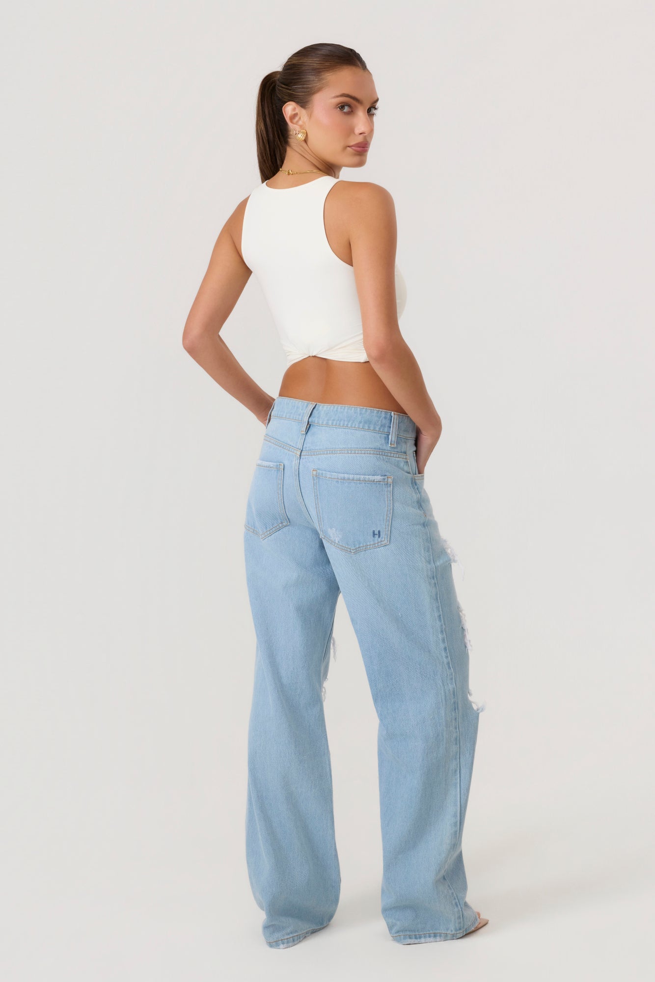 HYPEACH Distressed Light Wash Denim Eco-Certified