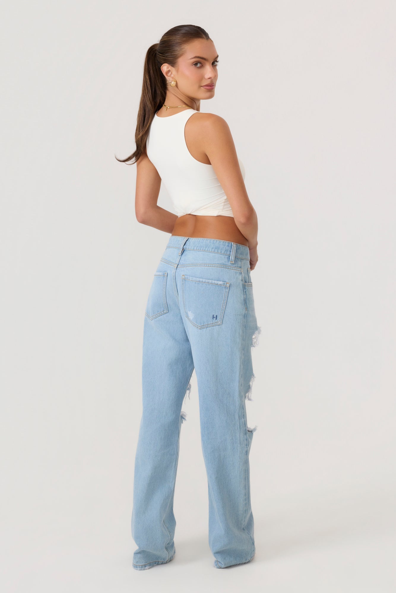 HYPEACH Distressed Light Wash Denim Eco-Certified