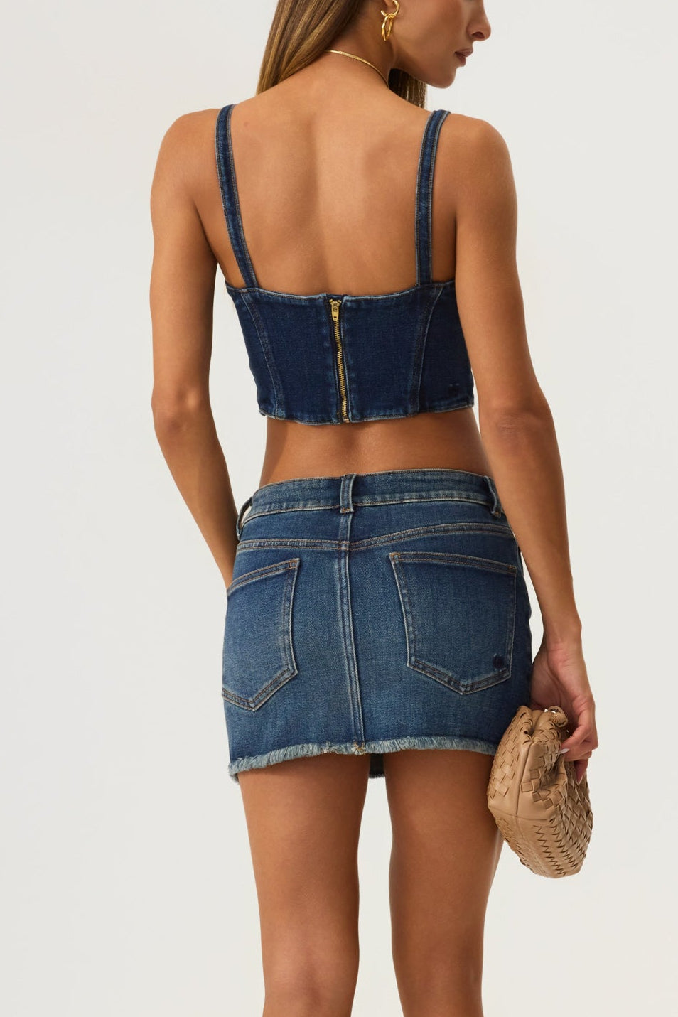 Zyla Denim Crop Top Dark Wash- Eco-Certified – HYPEACH