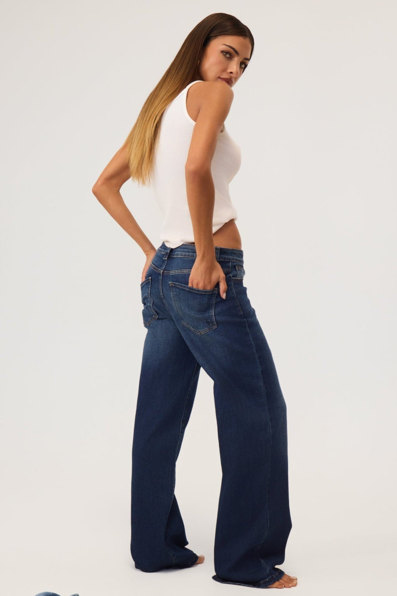 HYPEACH Wide Leg Denim Dark Wash Eco-Certified
