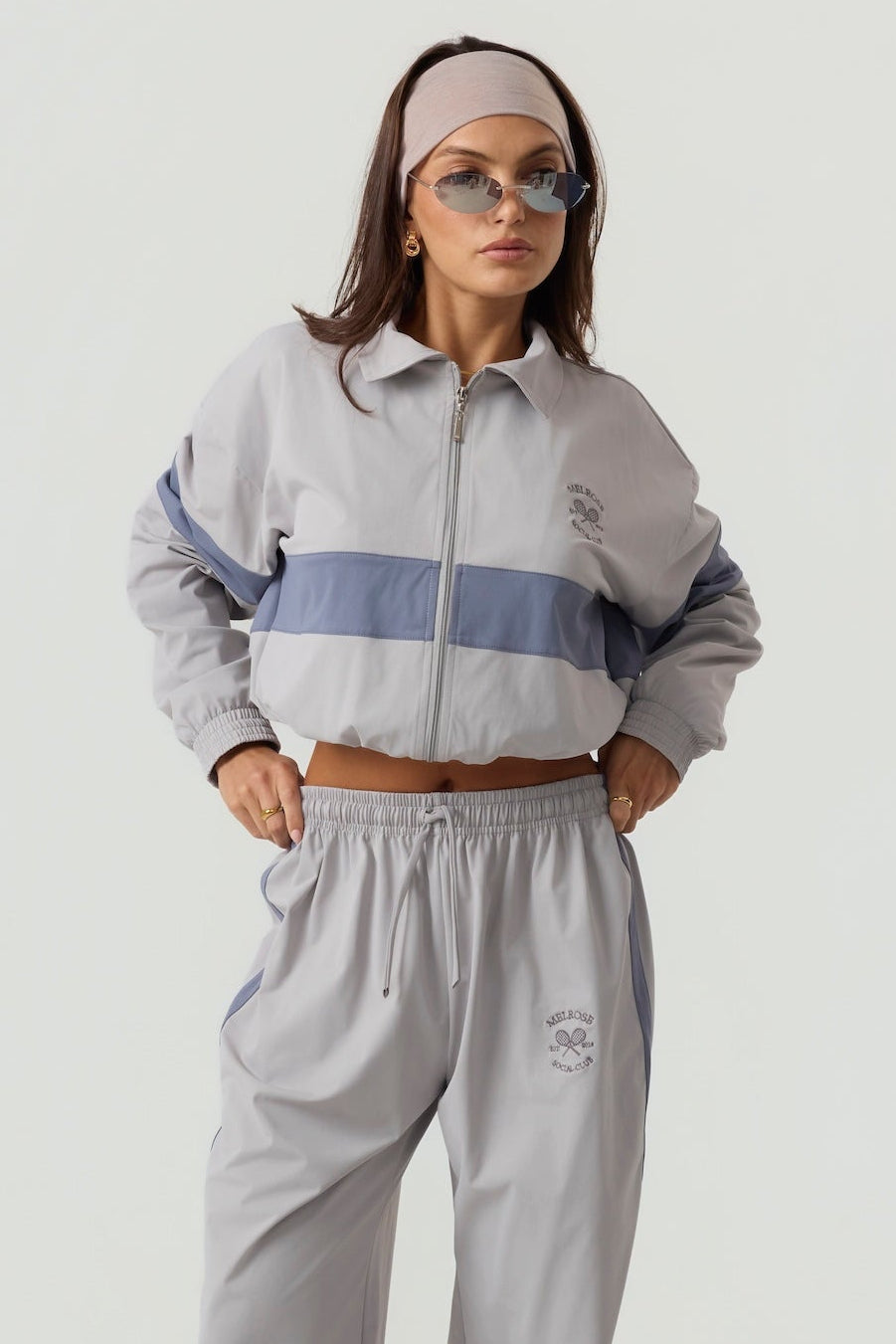 Melrose Social Club Track Jacket Grey Eco-Certified