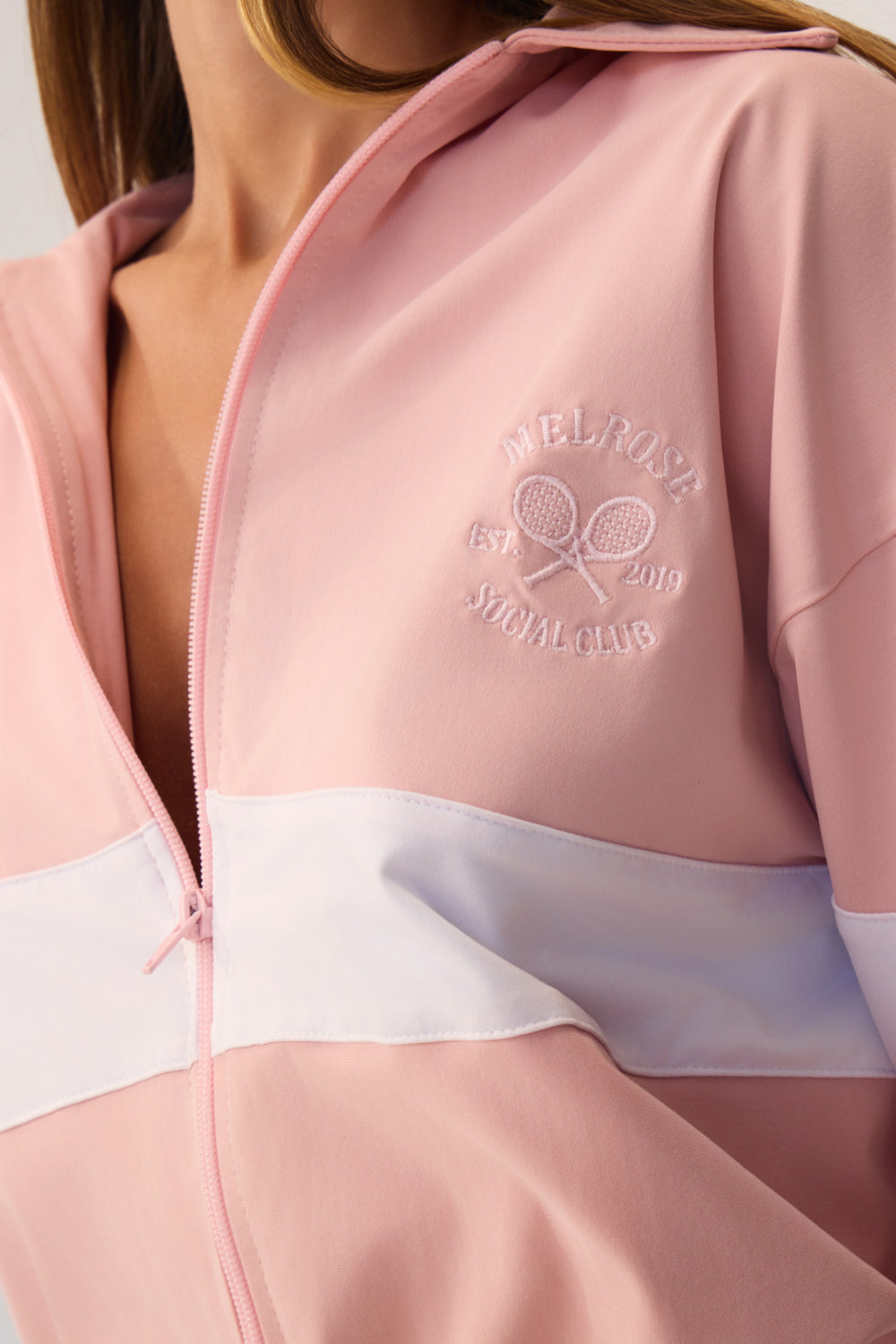 Melrose Social Club Track Jacket Pink