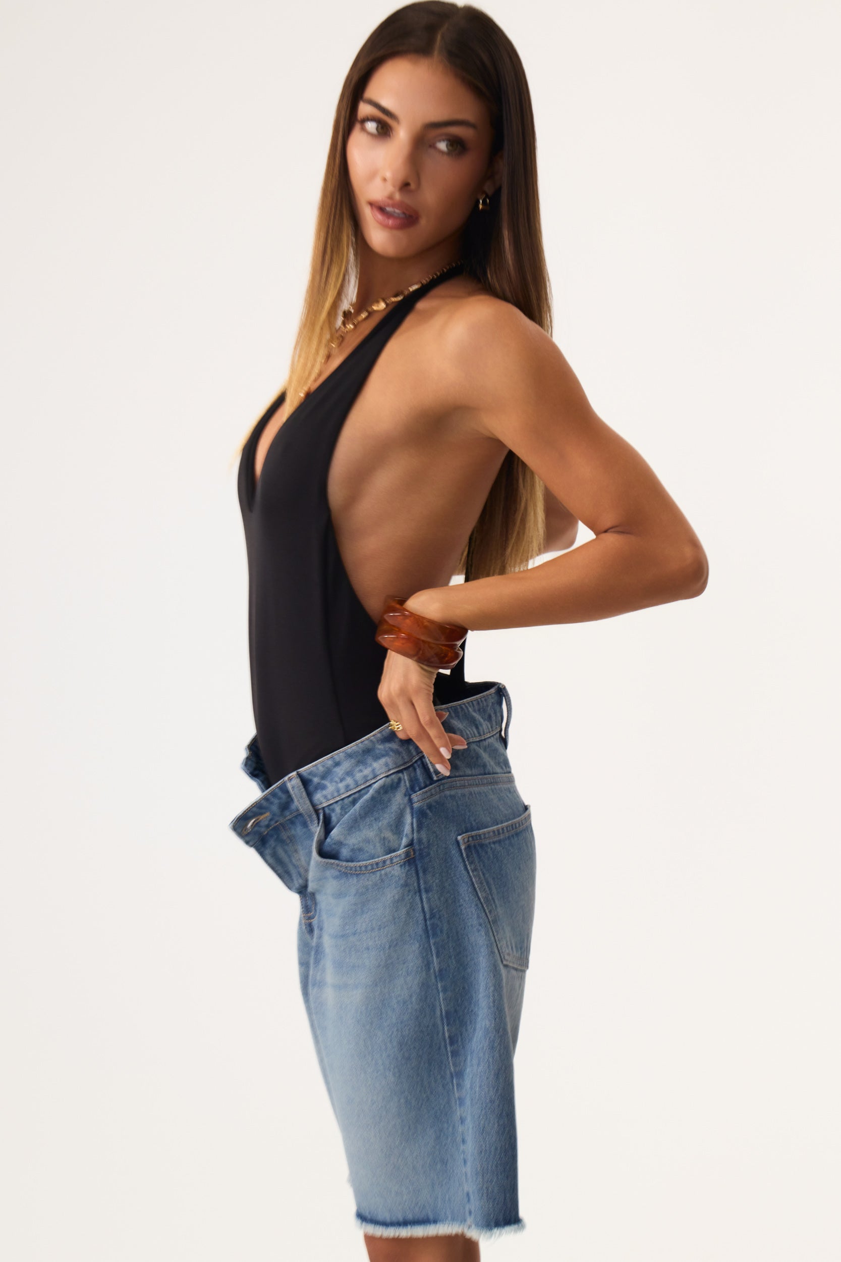 Sophi One Piece Halter Swimsuit Black - Eco-Certified