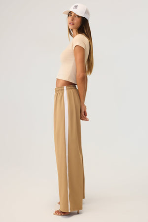 Melrose Social Club Track Pants Sand - Eco-Certified