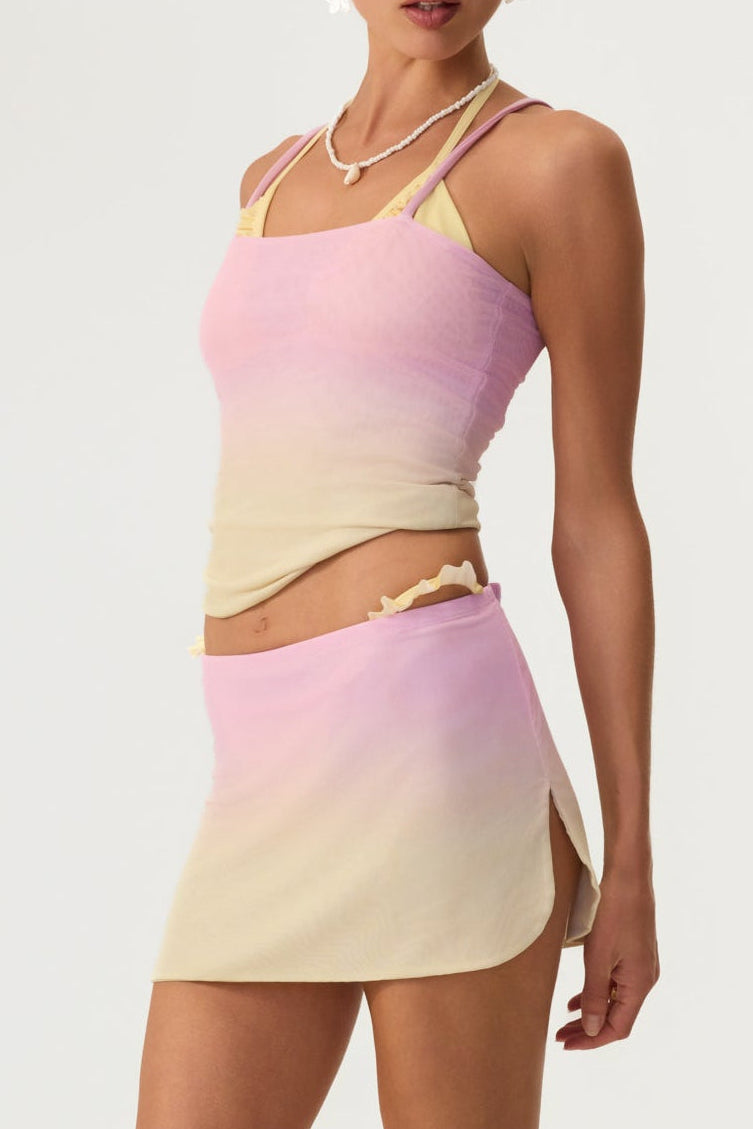 Del Mar Mesh Cami Yellow Ombre - Eco-Certified