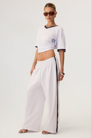Melrose Social Club Track Pants White - Eco-Certified