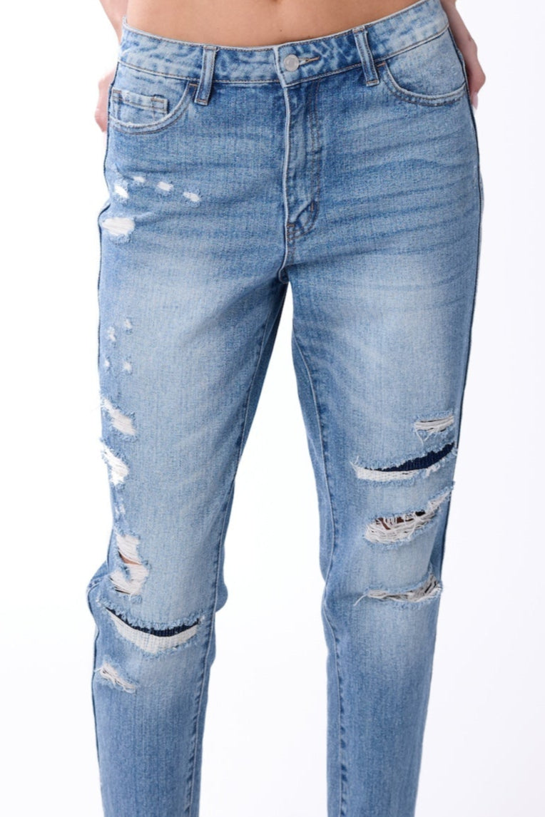 Vervet Straight Leg Relaxed Fit Medium Wash Denim