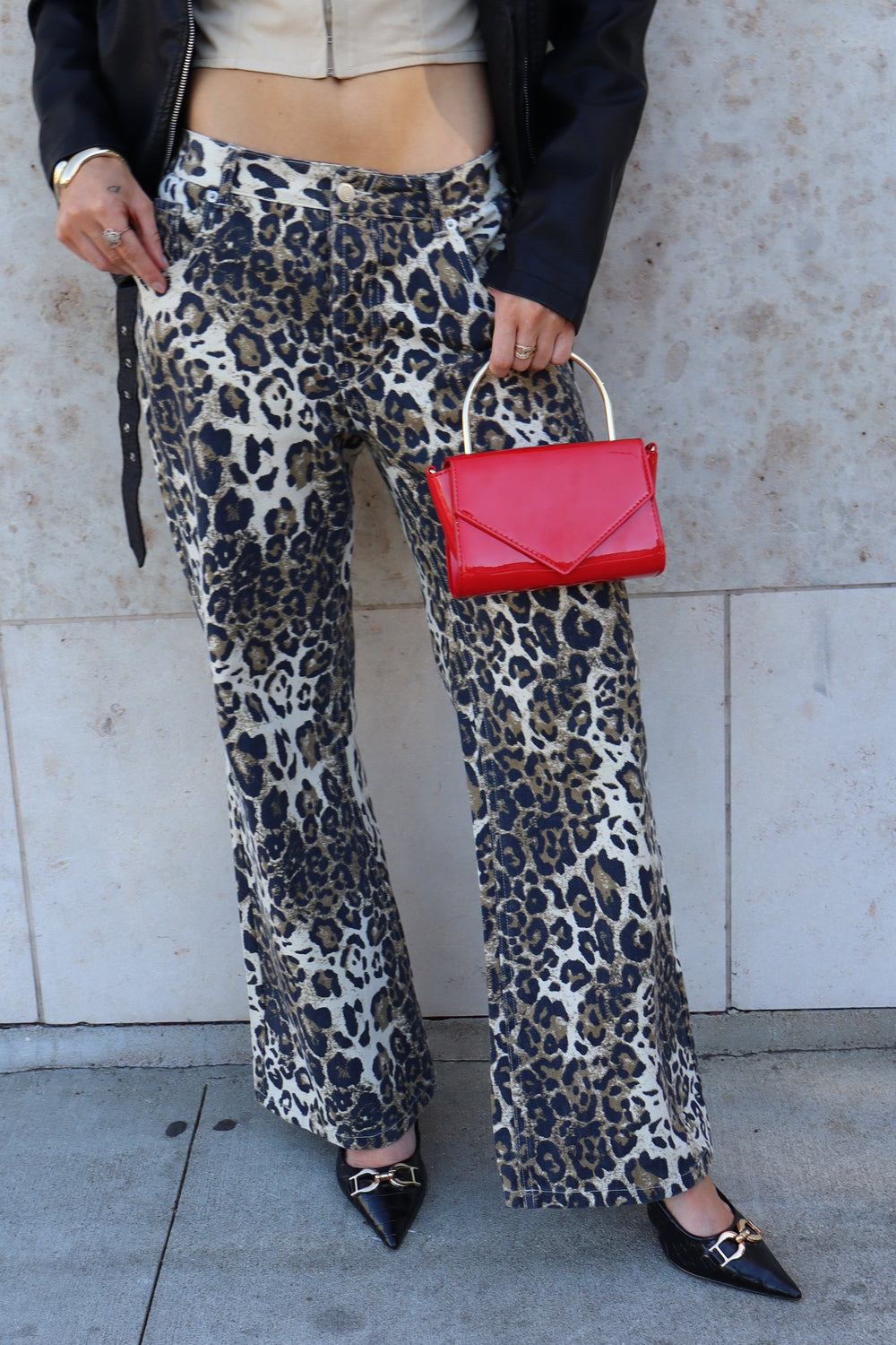 Too Wild to Tame Leopard Flare Denim