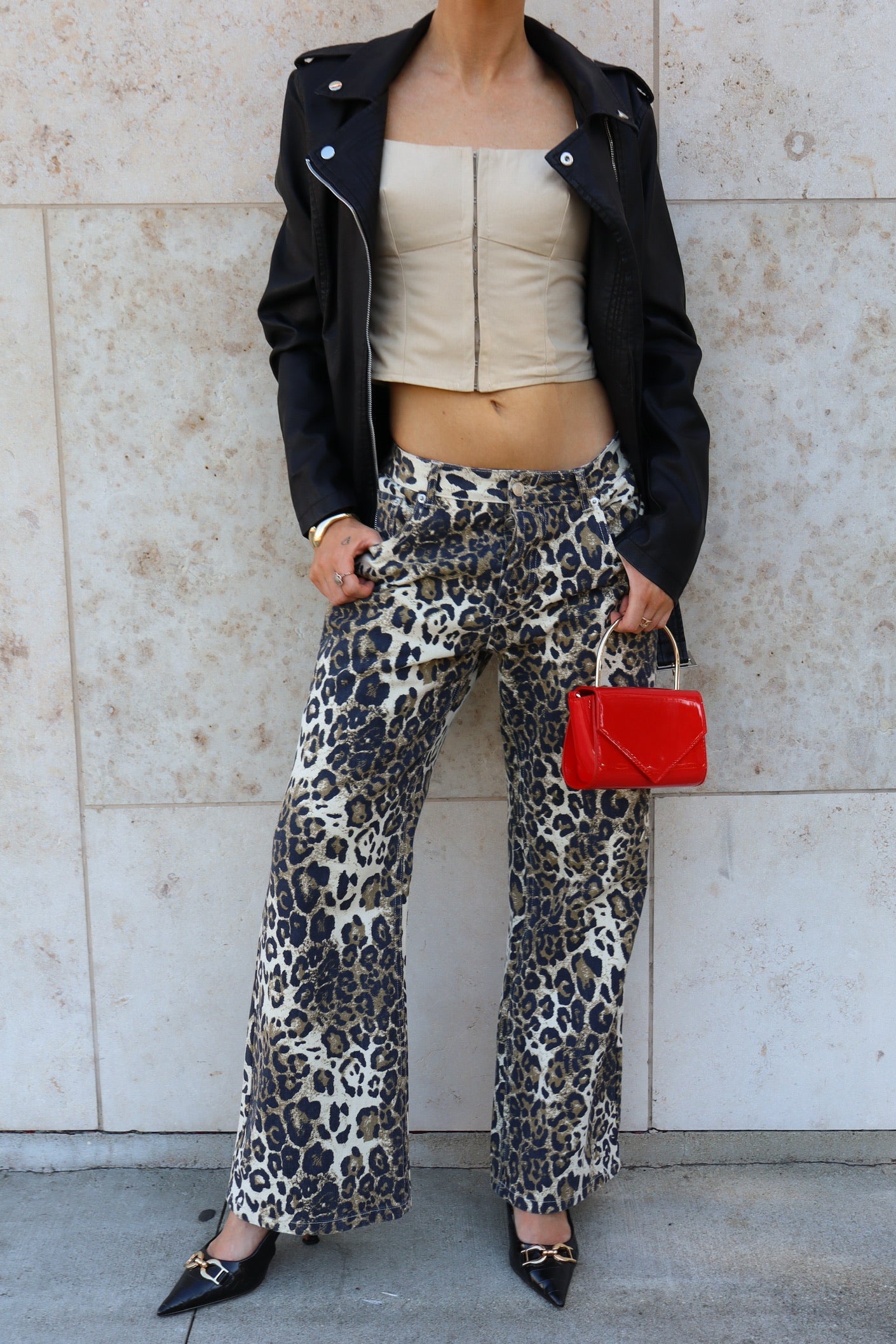 Too Wild to Tame Leopard Flare Denim