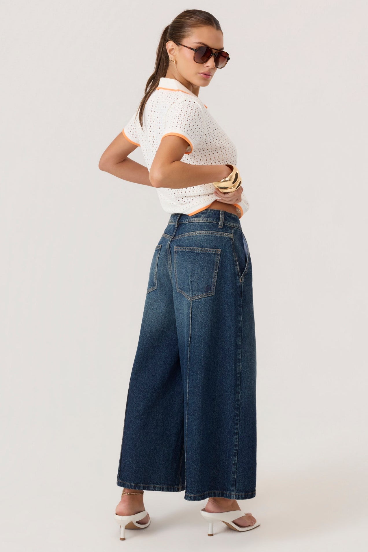 HYPEACH Denim Culottes Dark Wash - Eco-Certified