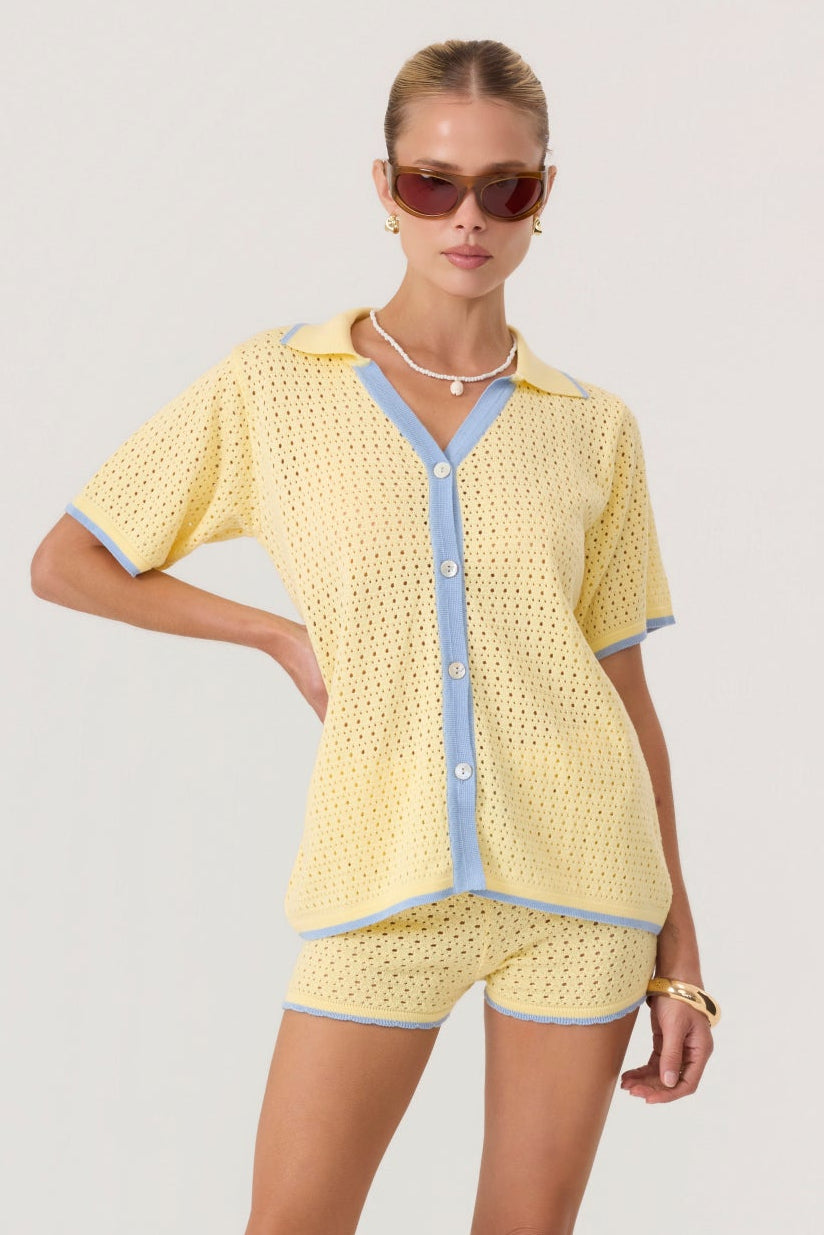 Newport Oversized Shirt Butter Yellow - Eco-Certified