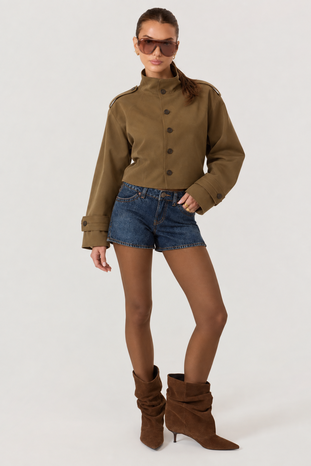 HYPEACH Denim Bootie Shorts Dark Wash - Eco-Certified