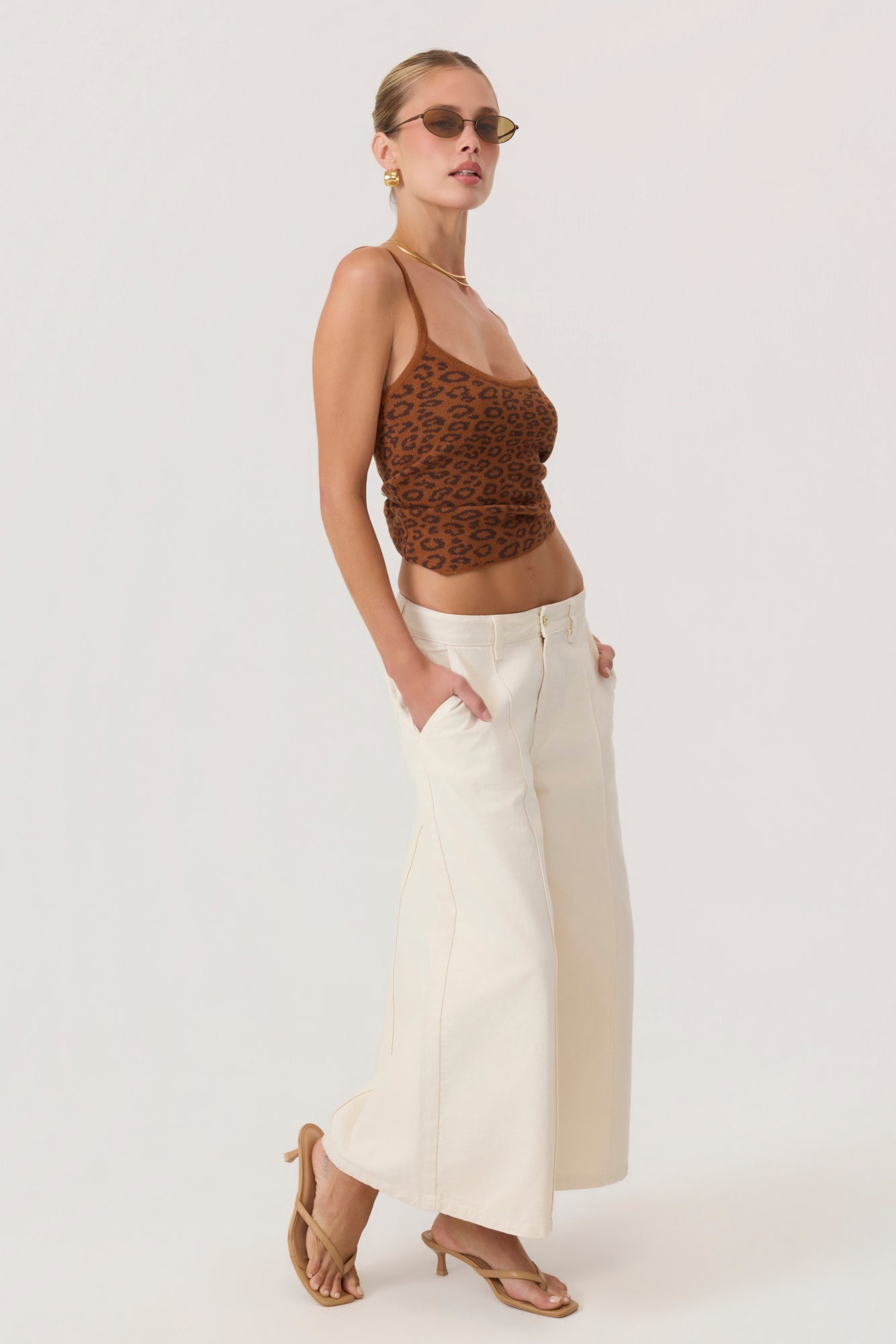 Coco Knit Tank Top Leopard - Eco-Certified
