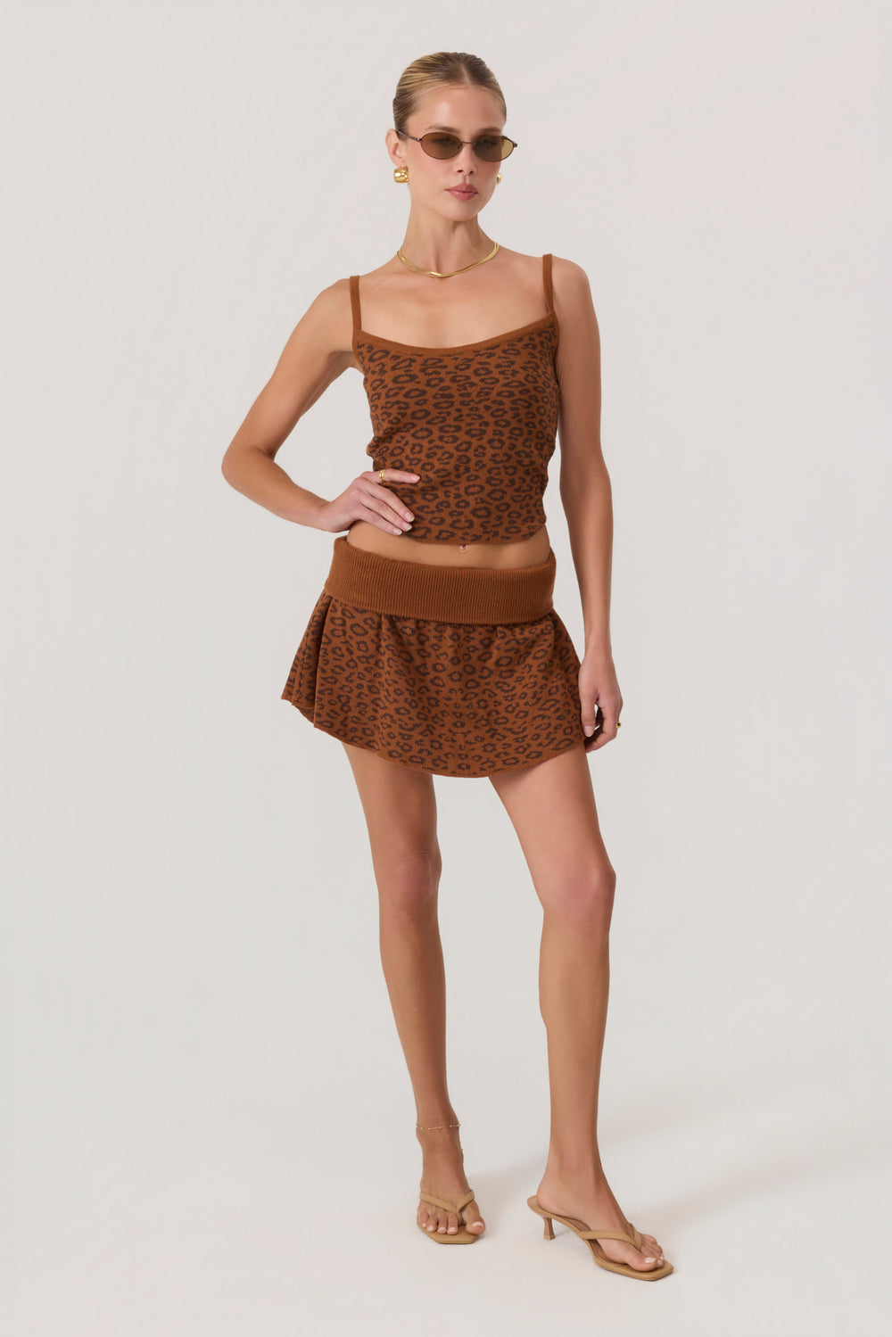 Coco Knit Tank Top Leopard - Eco-Certified