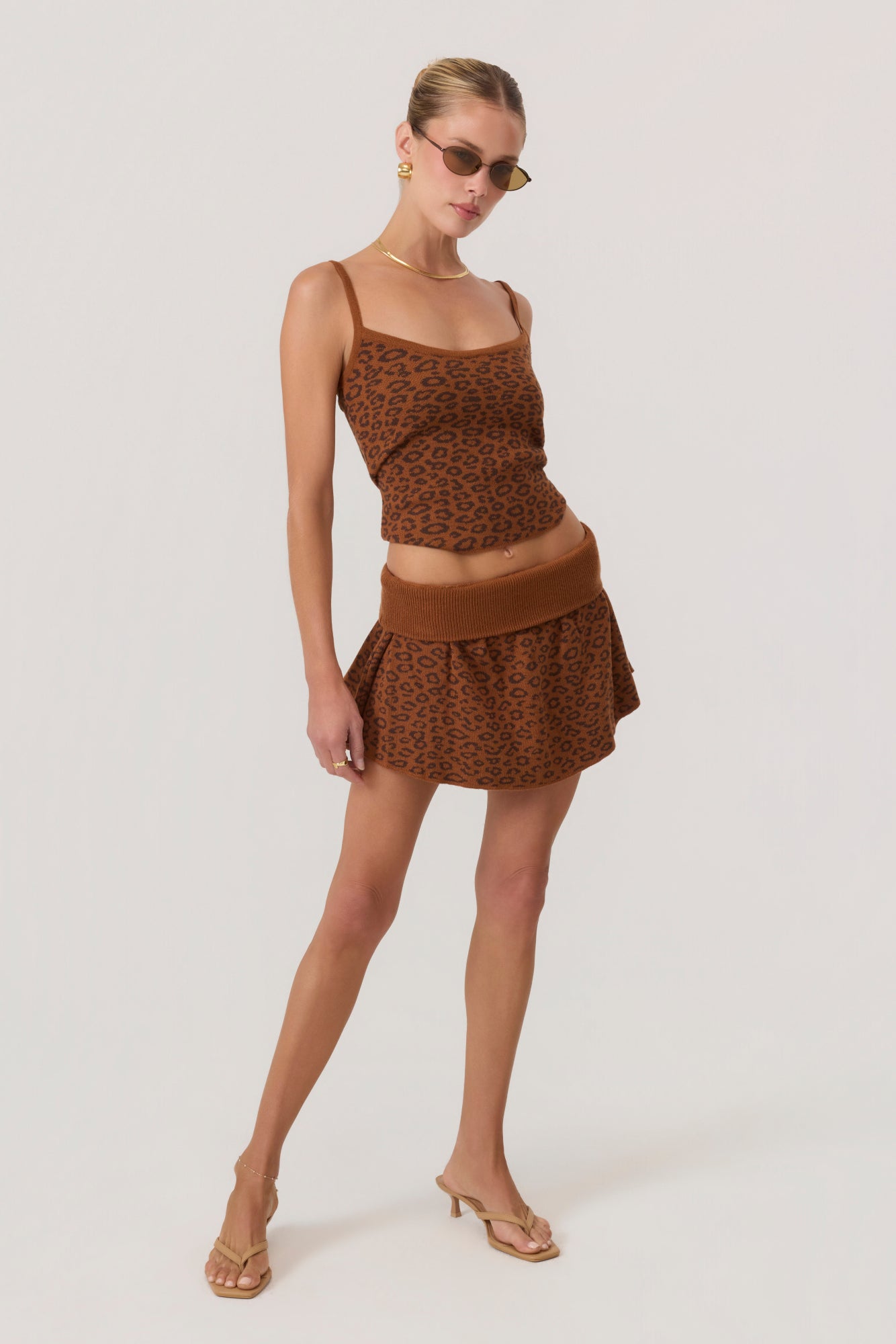 Coco Knit Tank Top Leopard - Eco-Certified