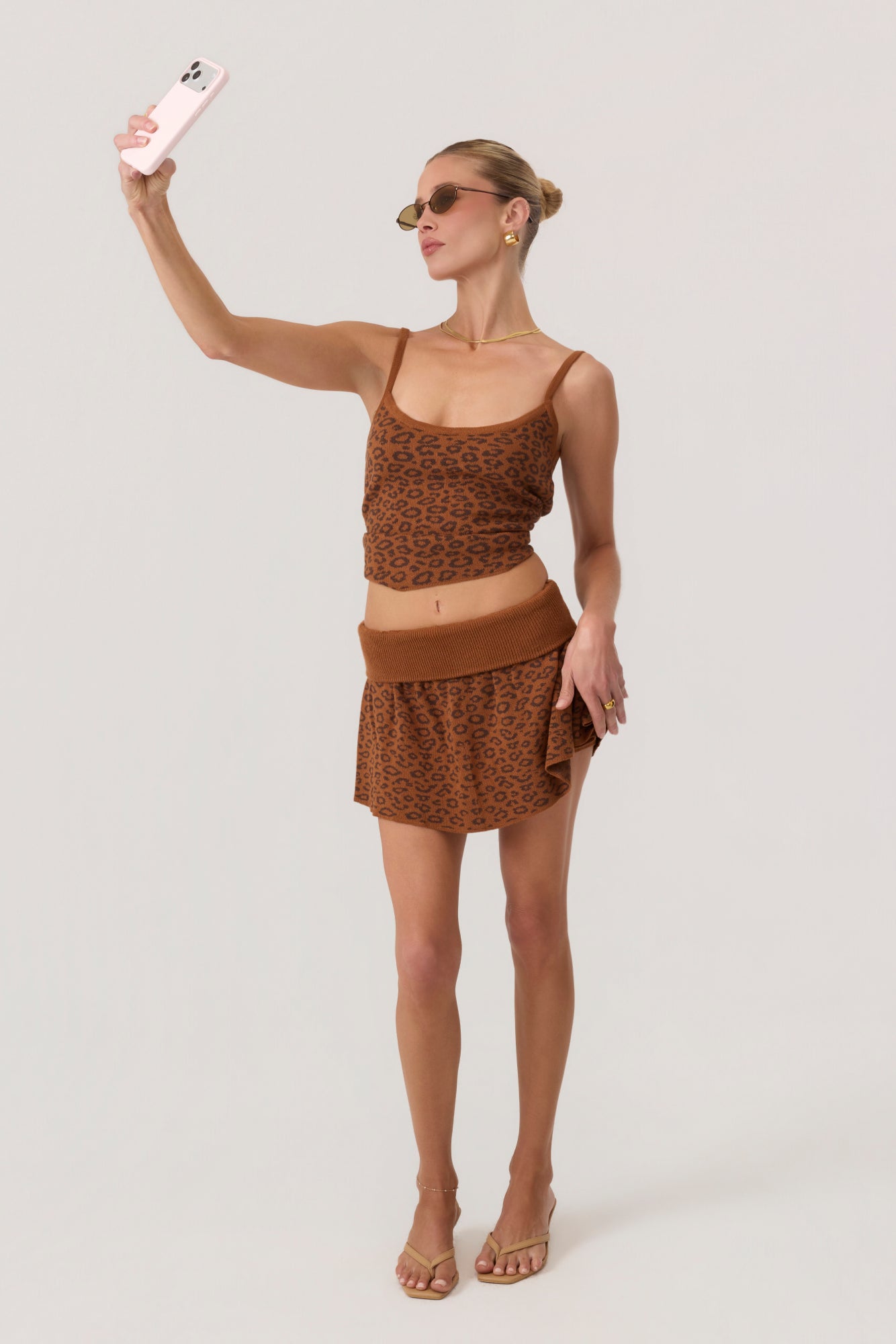 Coco Knit Tank Top Leopard - Eco-Certified