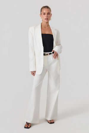 Milan Oversized Blazer White - Eco-Certified