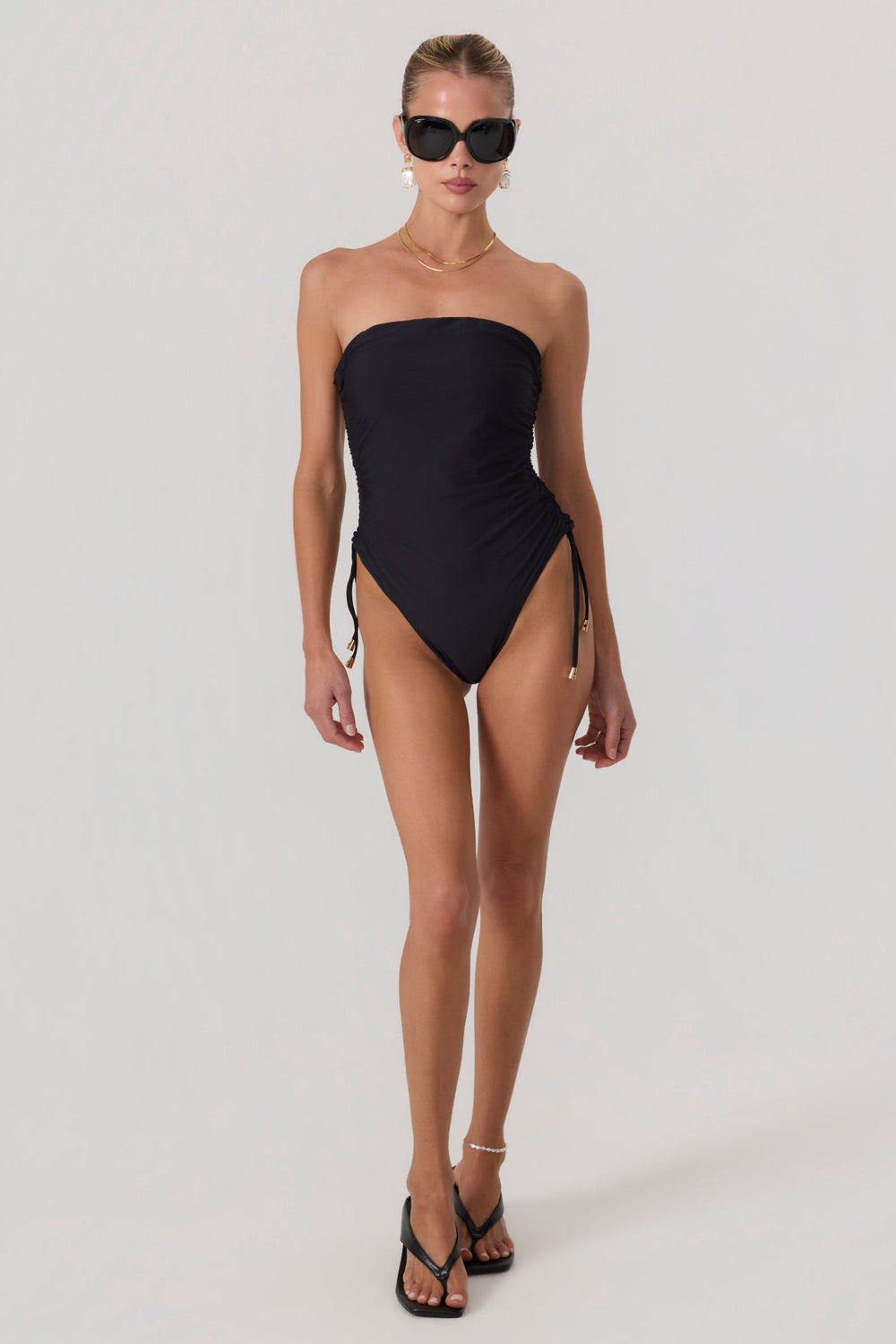 Pacifica One Piece Tube Top Swimsuit Black - Eco-Certified