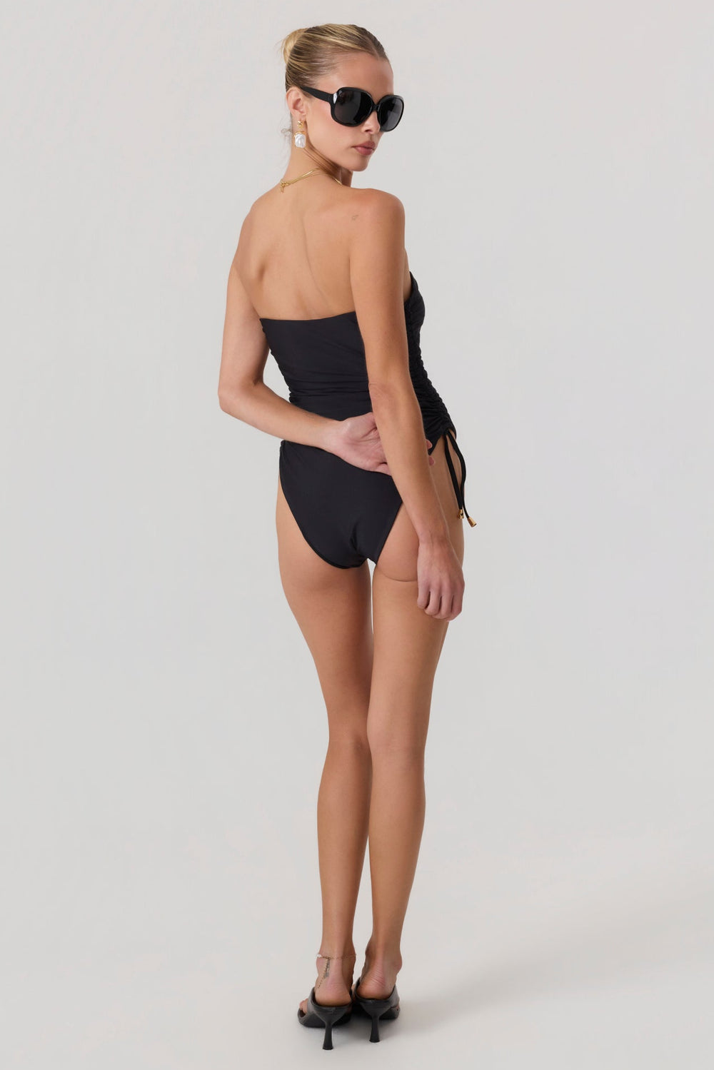 Pacifica One Piece Tube Top Swimsuit Black - Eco-Certified