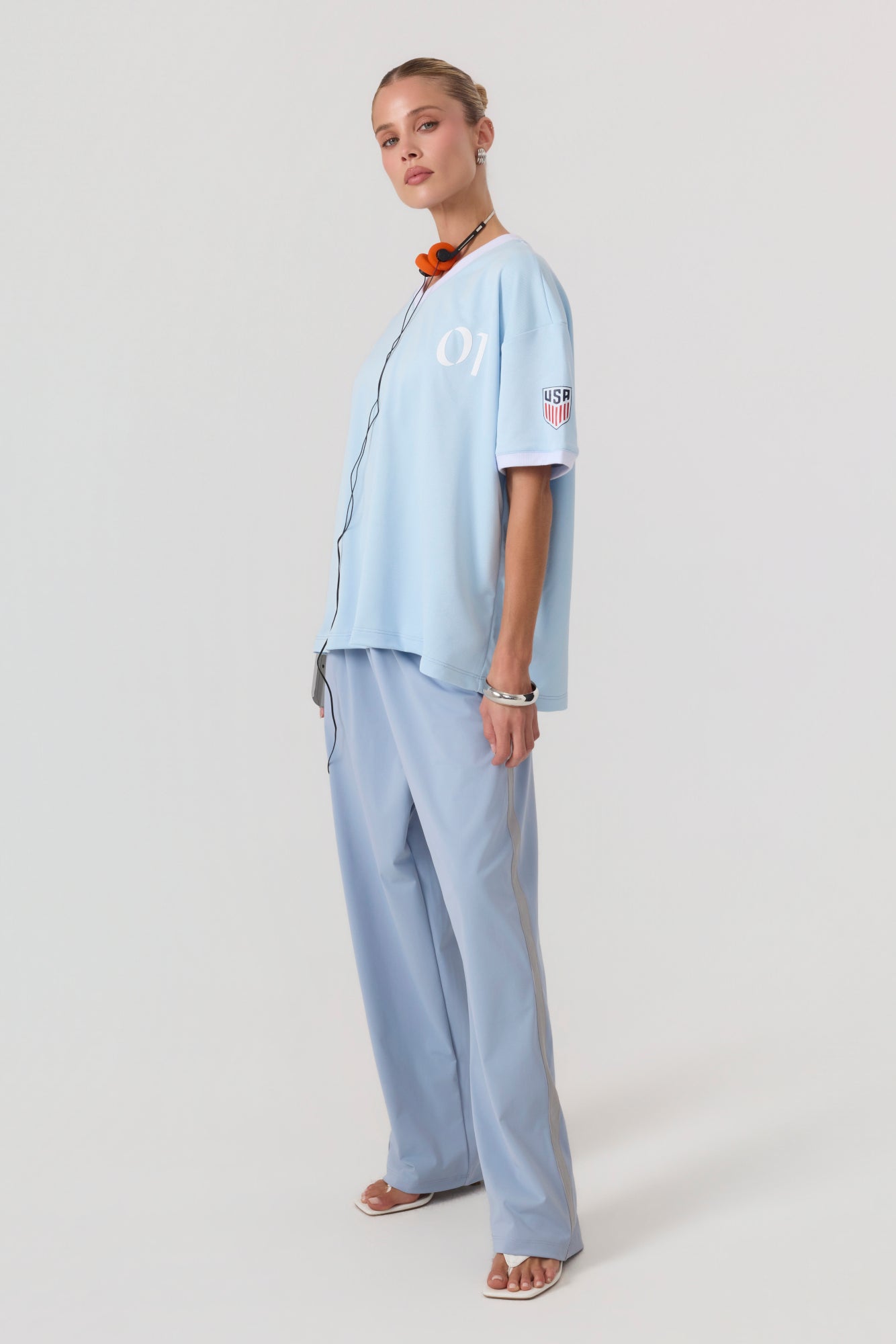 Rugby Jersey Top Sky Blue - Eco-Certified