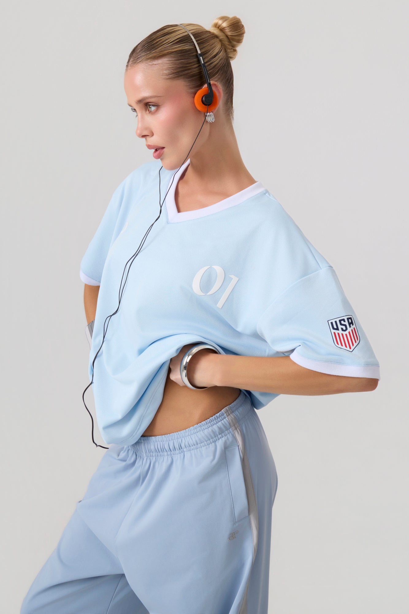 Rugby Jersey Top Sky Blue - Eco-Certified