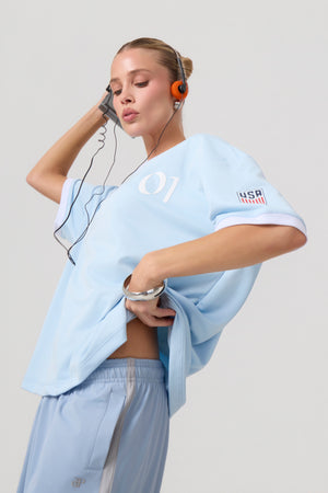 Rugby Jersey Top Sky Blue - Eco-Certified