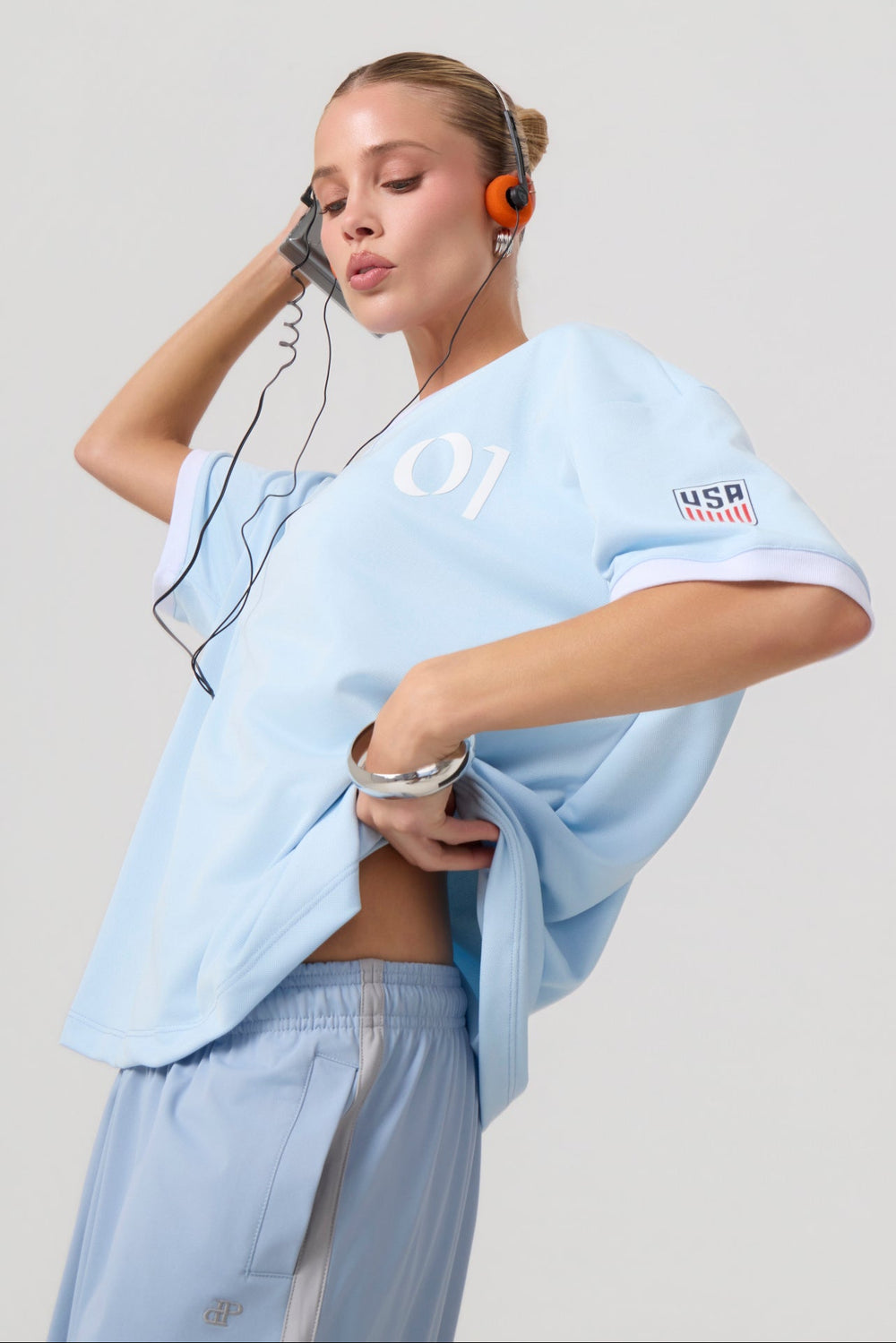 Rugby Jersey Top Sky Blue - Eco-Certified