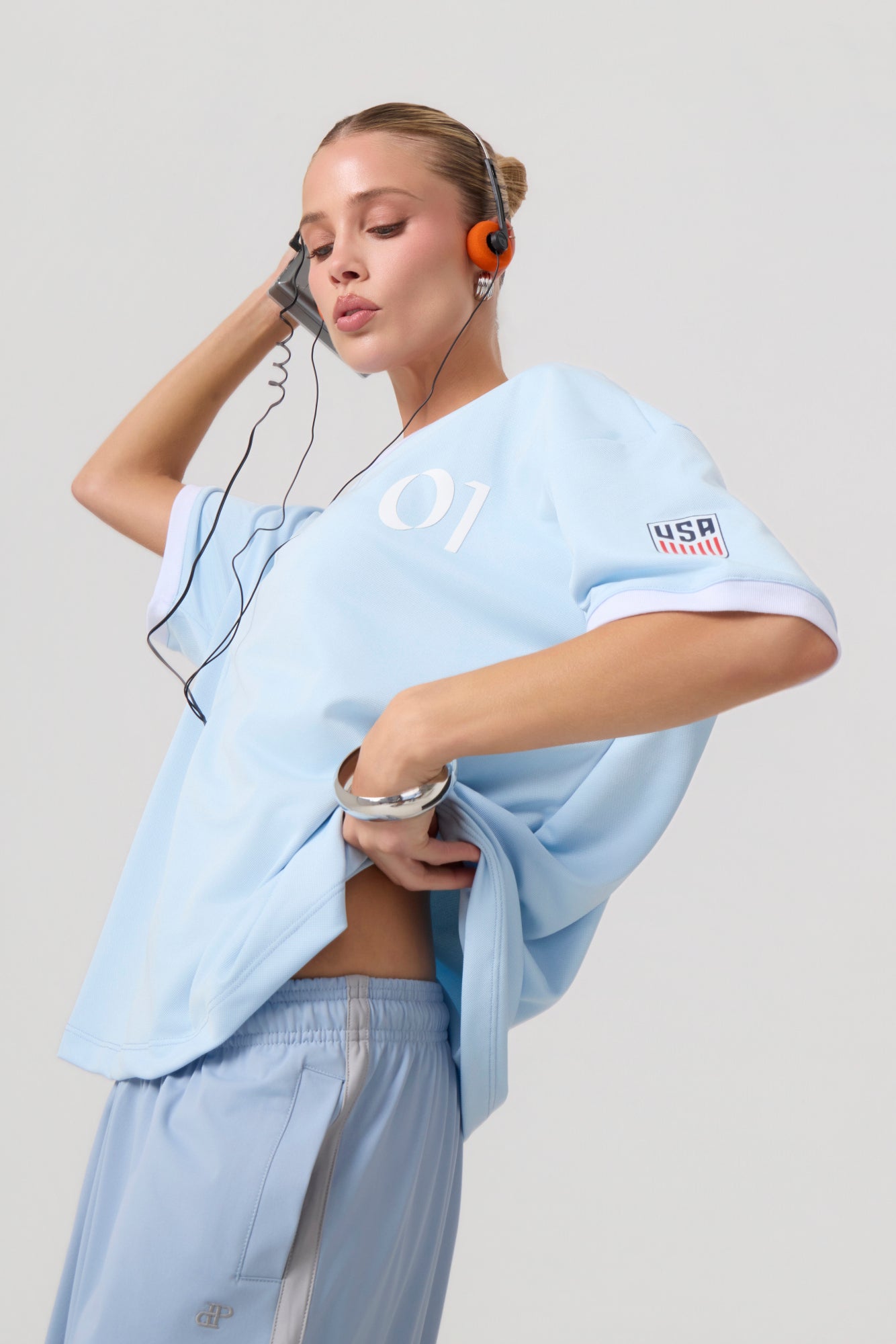 Rugby Jersey Top Sky Blue - Eco-Certified