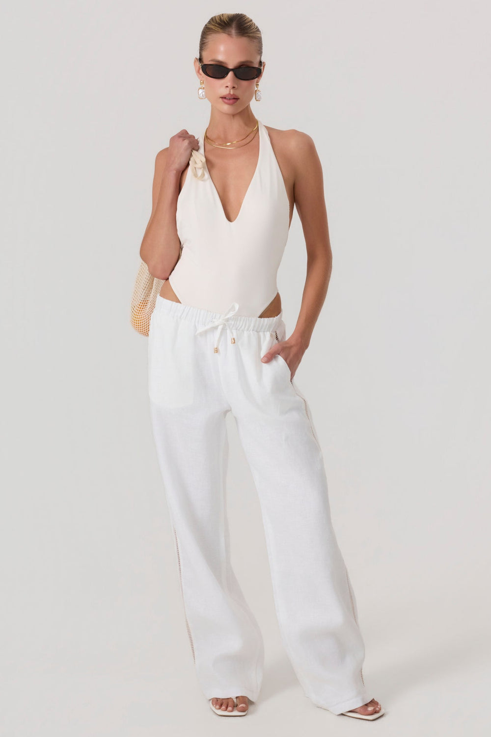Tulum Linen Pants Ivory - Eco-Certified