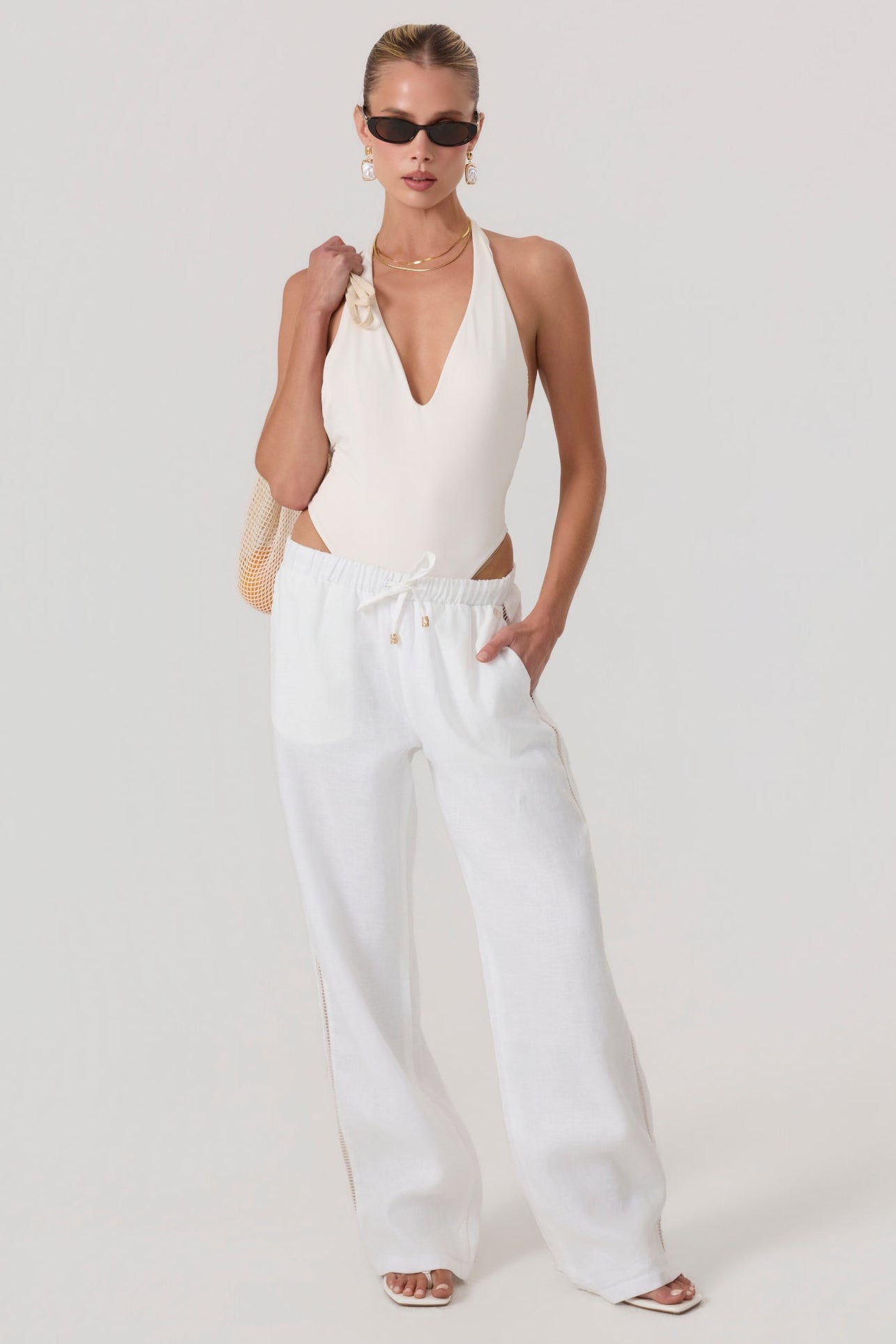 Tulum Linen Pants Ivory - Eco-Certified