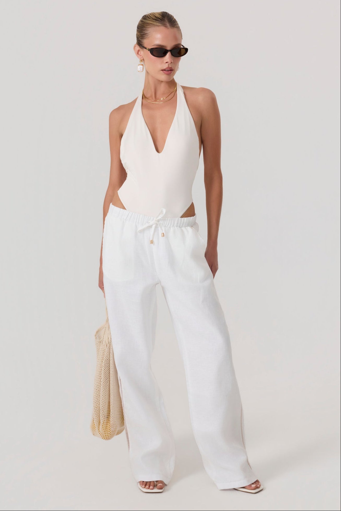 Tulum Linen Pants Ivory - Eco-Certified