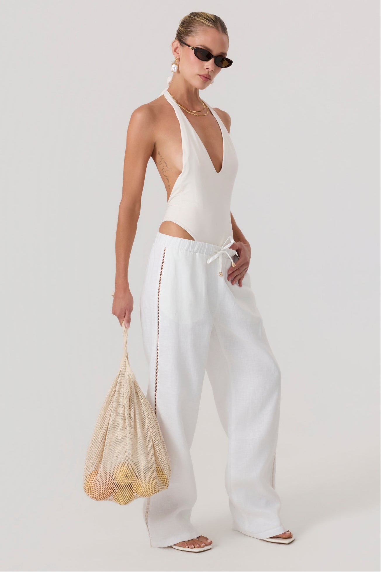 Tulum Linen Pants Ivory - Eco-Certified