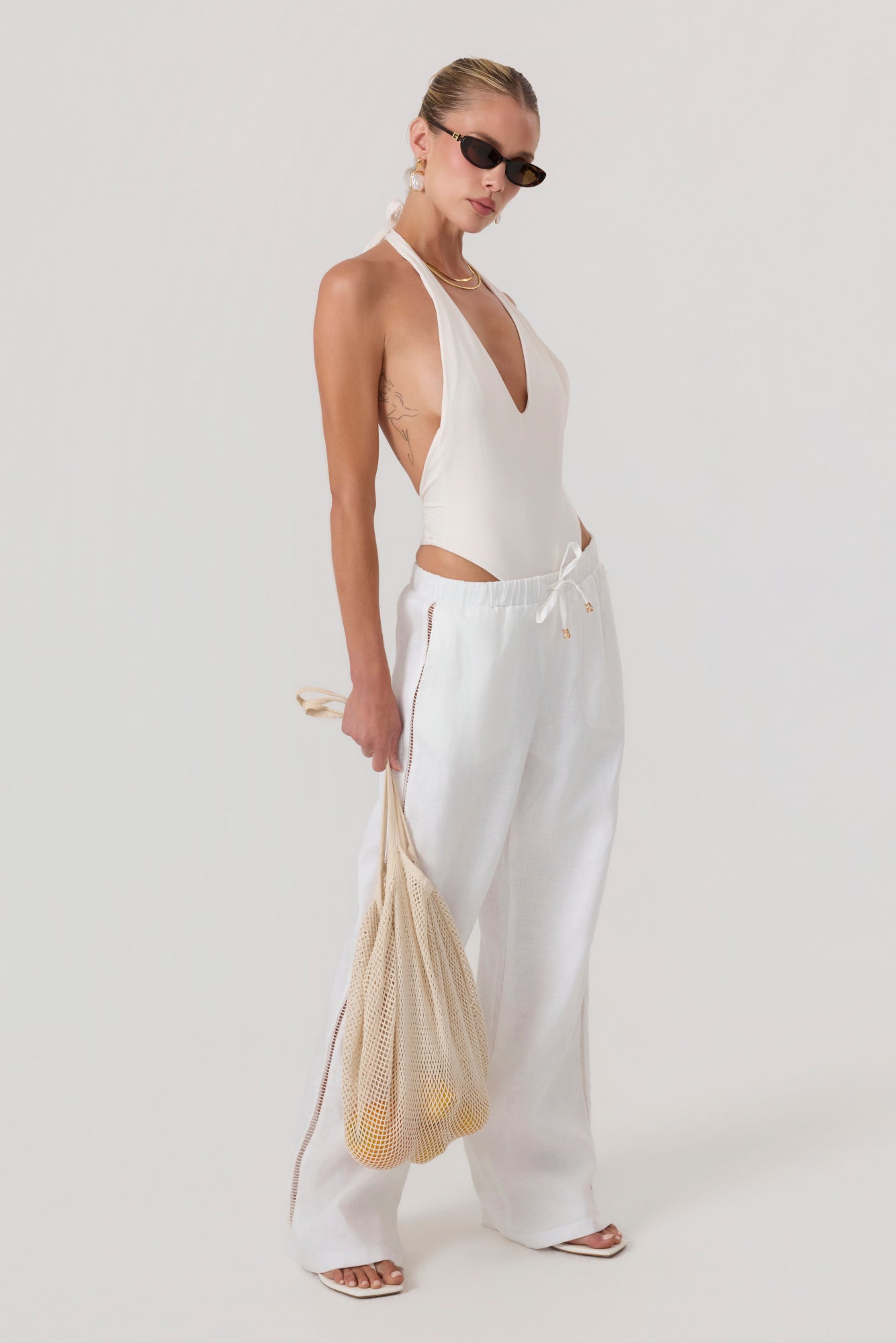 Tulum Linen Pants Ivory - Eco-Certified
