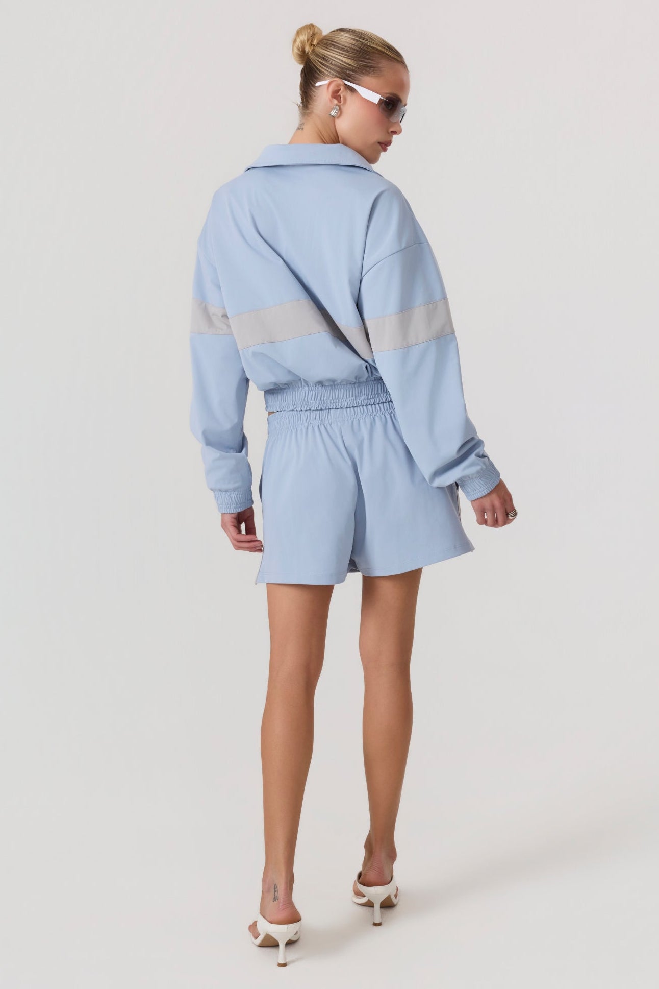 Melrose Social Club Track Jacket Sky Blue - Eco-Certified