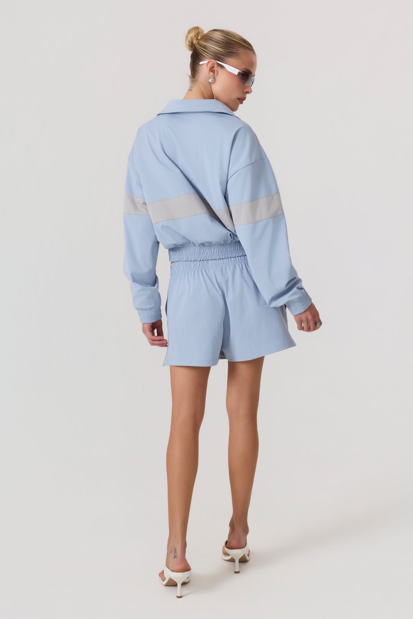 Melrose Social Club Track Jacket Sky Blue - Eco-Certified