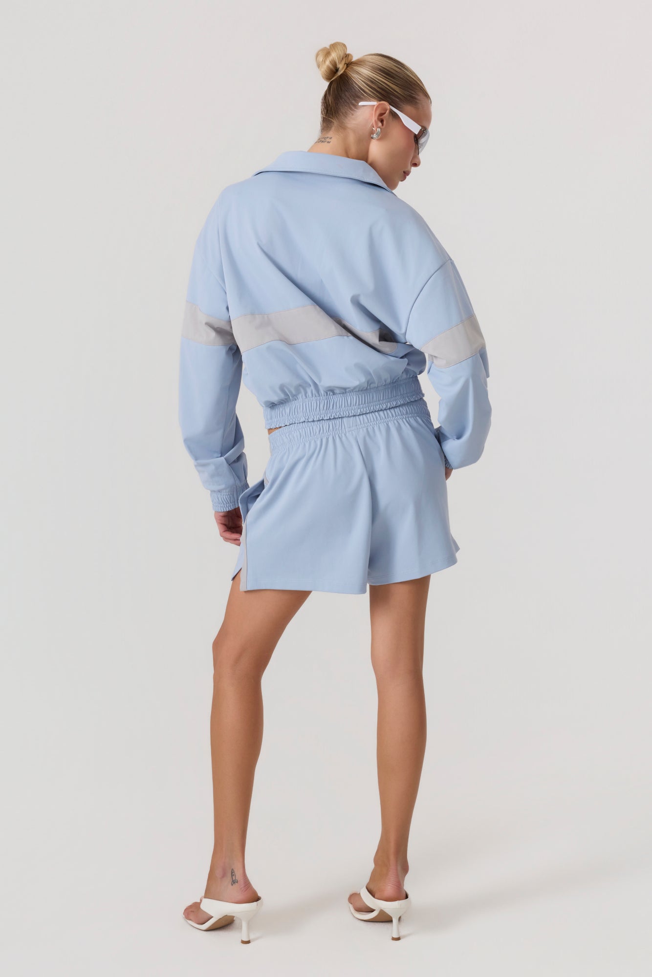 Melrose Social Club Track Jacket Sky Blue - Eco-Certified