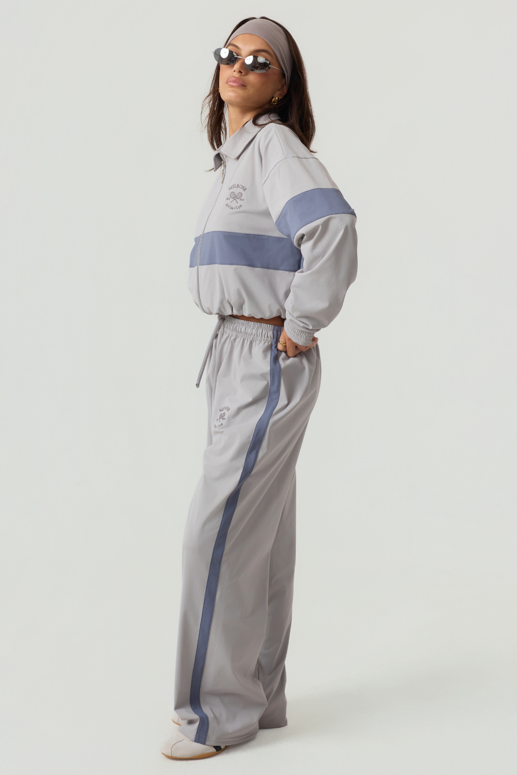 Melrose Social Club Track Pants Grey Eco-Certified