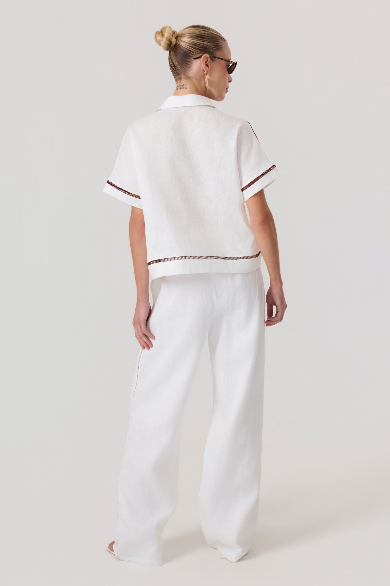Tulum Linen Pants Ivory - Eco-Certified