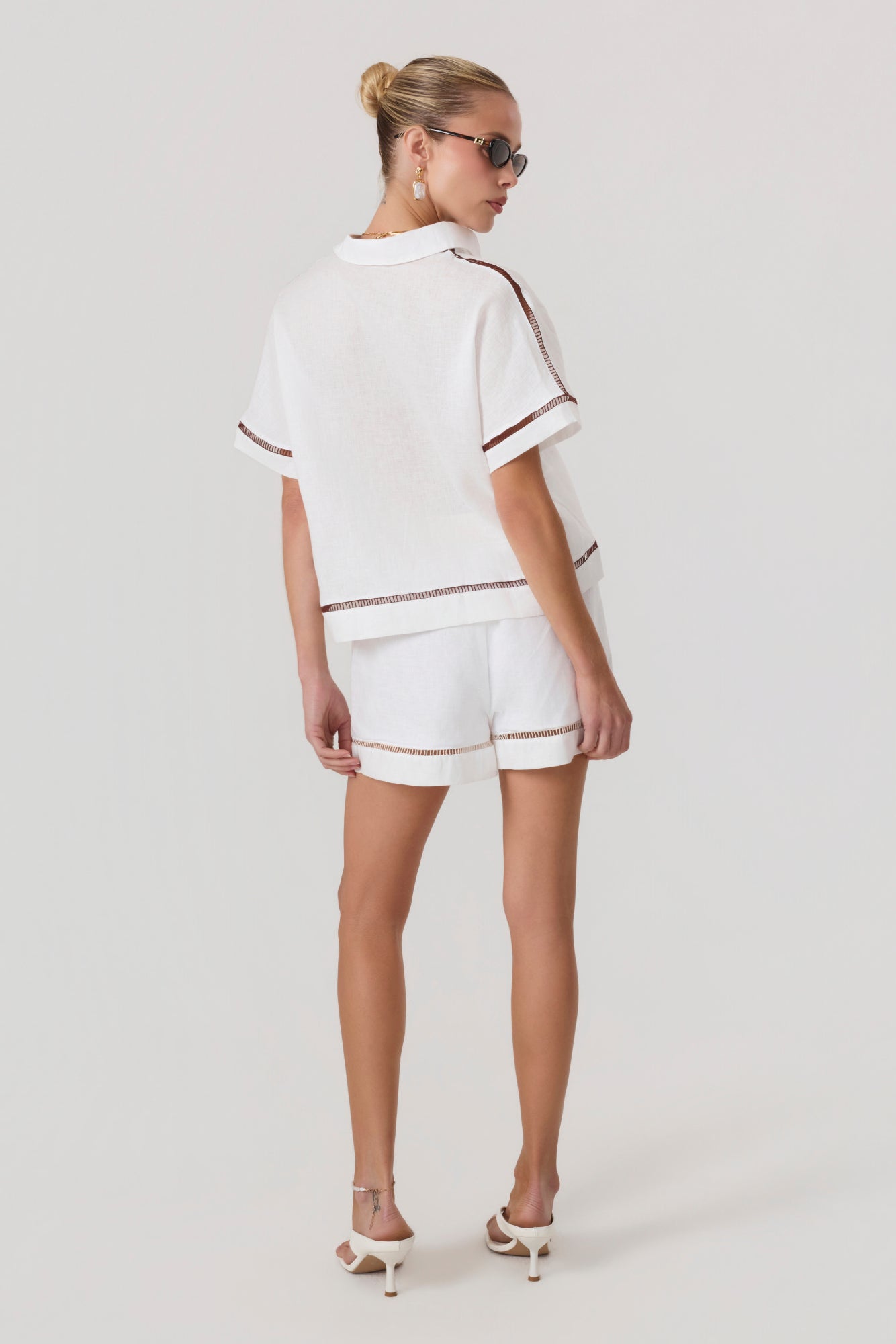 Tulum Linen Shorts Ivory - Eco-Certified