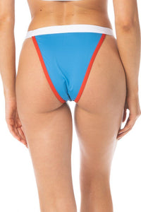 All American Blue Red Color Block Bikini Bottom Swimwear HYPEACH BOUTIQUE 