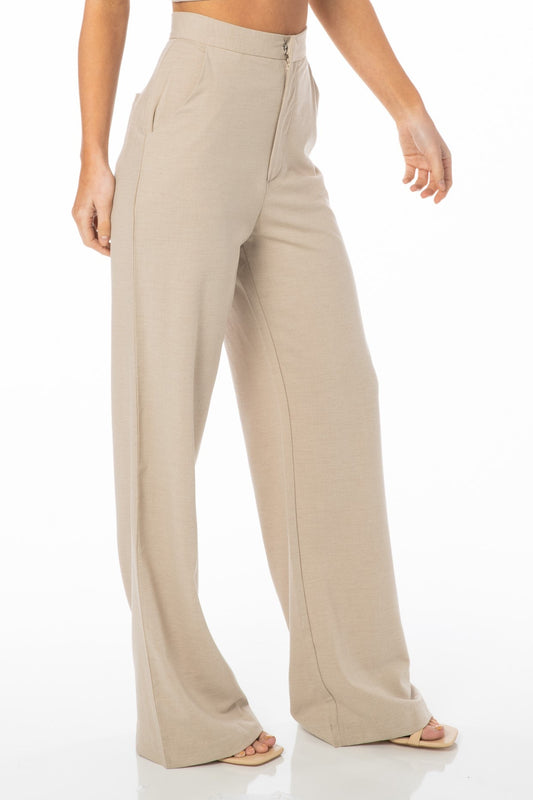 Avalon Wide Leg Linen Trousers Bottoms HYPEACH BOUTIQUE 