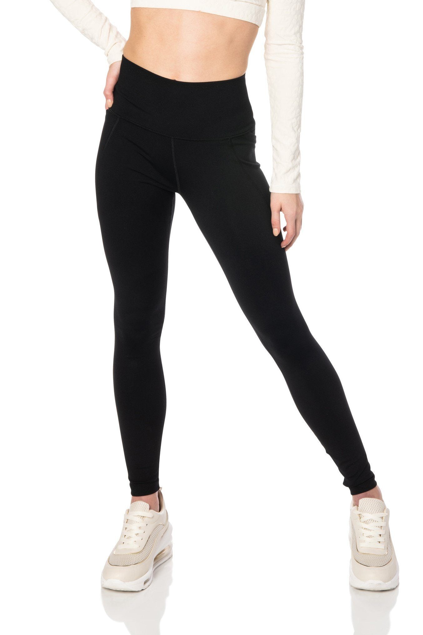 Black Capri Full Length Leggings - Hypeach Active Bottoms HYPEACH 