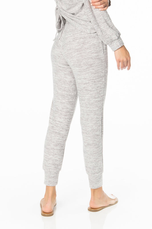 Brushed Grey Lounge Wear Bottom Bottoms HYPEACH BOUTIQUE 
