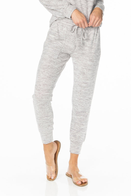 Brushed Grey Lounge Wear Bottom Bottoms HYPEACH BOUTIQUE 