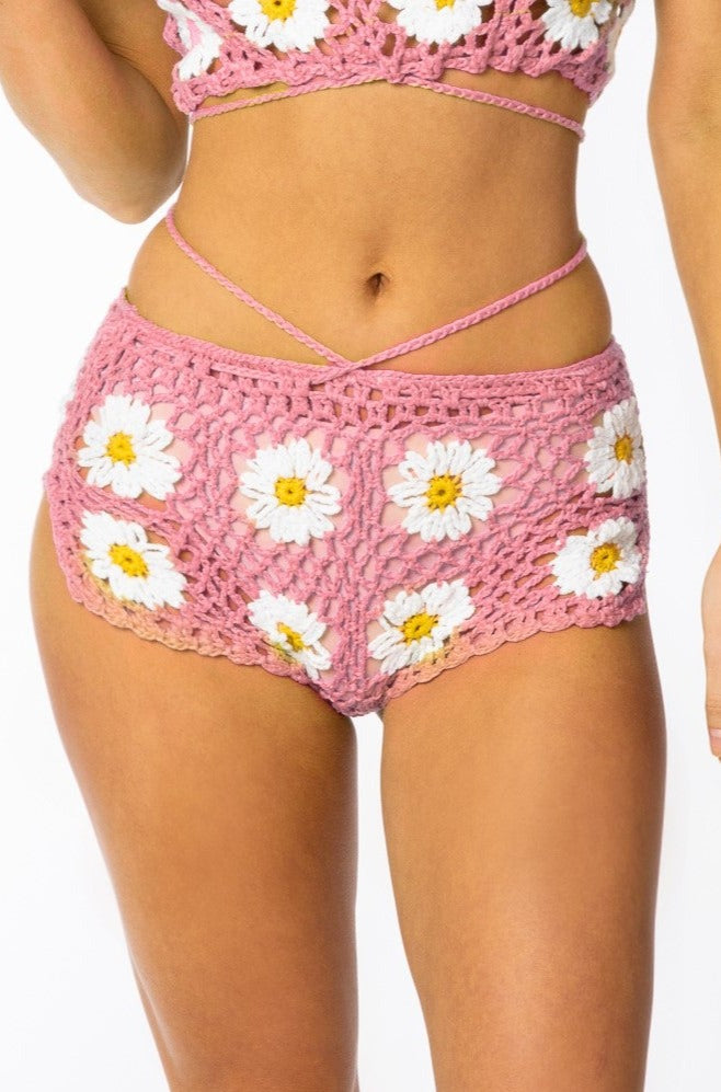 Crochet booty clearance shorts