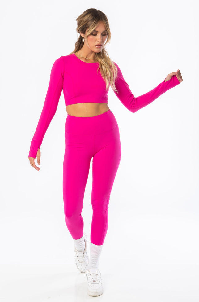 Essential Leggings Pink Activewear HYPEACH BOUTIQUE 